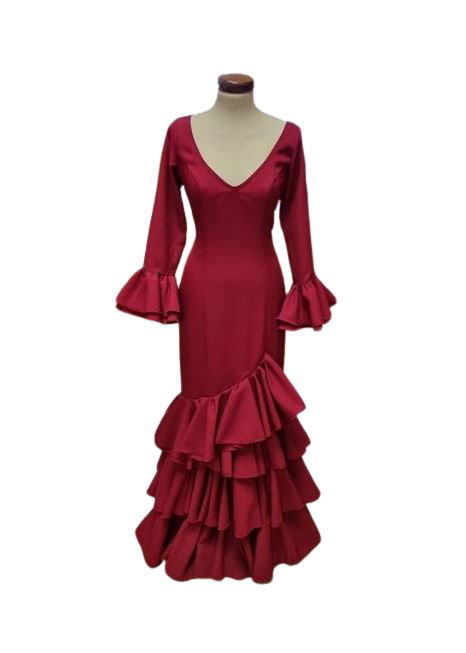 Size 44. Flamenco dress model Lolita. Maroon